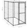 Outdoor Dog Kennel Steel with Roof 43.3"x86.6"x70.9"