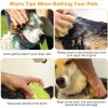 Dog Bath Brush Anti-Skid Pet Grooming Shower Bath Silicone Massage Comb For Long Short Hair Medium Large Pets Dogs Cats