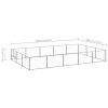 Dog Kennel Silver 161.5 ftï¿½ï¿½ Steel