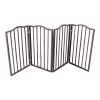 Pet Gate - Dog Gate for Doorways, Stairs or House - Freestanding, Folding, brown, Arc Wooden