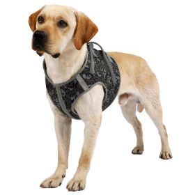 Anti-large Dog Explosion Punch Dog Chest Strap Medium Hand Holding Rope (Option: Gray-L)