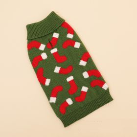 Small And Medium-sized Dogs Christmas Sweater Clothing (Option: Red Socks-S)