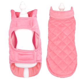 Velvet Pet Clothes Autumn And Winter Warm (Option: Pink-M)