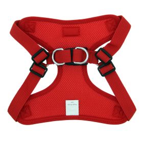 Wrap and Snap Choke Free Dog Harness (Color: Flame Red, size: medium)