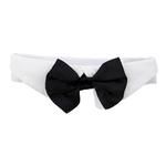 Bowtie  Collar (Color: Black Satin, size: 3X-Large)