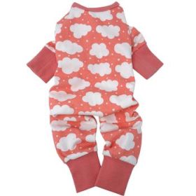 Cuddle Pup Dog Pajamas (Color: Fluffy Clouds Coral, size: large)