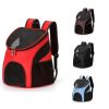 Portable Foldable Mesh Pet Carrier Dog Backpack Breathable Bag Dog Cat Large Capacity Outdoor Travel Carrier Double Shoulder Bag