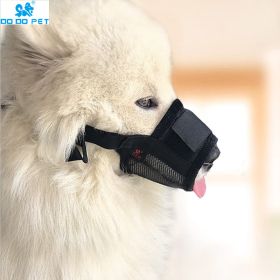 Breathable dog mouth cover; universal for big and small dogs; adjustable velcro (colour: Pink [basic])