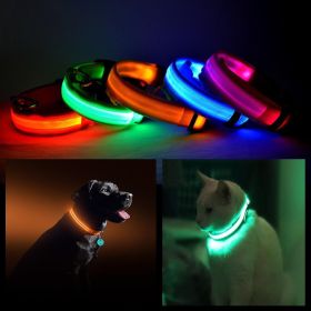 LED PET Safety Halo Style Collar (Color: HOT PINK, size: small)