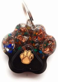 Calming Dog Charms EMF 5G Protection Paw Print over 25 pounds Chakra Crystals (Material: Orgone, style: Paw Print)