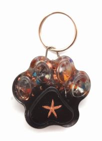 Calming Dog Charms EMF 5G Protection Paw Print over 25 pounds Chakra Crystals (Material: Orgone, style: Starfish)