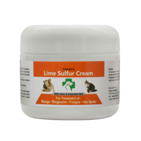 Lime Sulfur Pet Skin Cream - Pet Care and Veterinary Treatment for Itchy and Dry Skin - Safe Solution for Dog;  Cat;  Puppy;  Kitten;  Horseï¿½ï¿½ï¿½ (size: 2 oz)