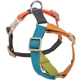 Fresh Six-color H-shaped PET's Chest-back (Option: Orange Blue-S)