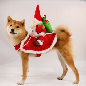 Pet Santa Claus Riding Clothing (Option: Santa Claus-L)