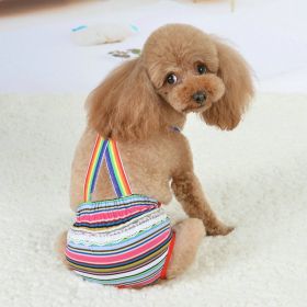 Pet Cute Strap Menstrual Panties (Option: Striped Red-S)