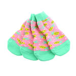 Non Skid Dog Socks (Color: Pineapple, size: X-Small)