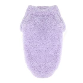 Soft Plush Pullover (Color: Lavender, size: X-Large)