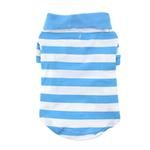 Polos Striped (Color: Blue Niagra & White, size: 3X-Large)