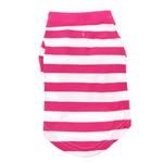 Polos Striped (Color: Pink Yarrow & White, size: 3X-Large)