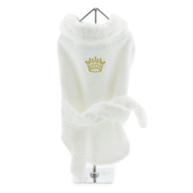 Luxury Dog Bath Robe (Color: Gold Crown, size: X-Small)