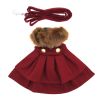 Wool Fur Trimmed Dog Harness Coat by Doggie Design